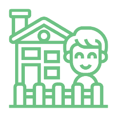 an icon of 2 people talking together to represent social support